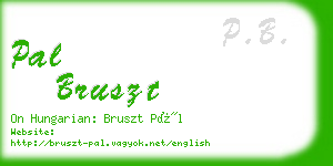 pal bruszt business card